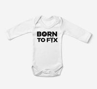 Thumbnail for Born To Fix Airplanes Designed Baby Bodysuits