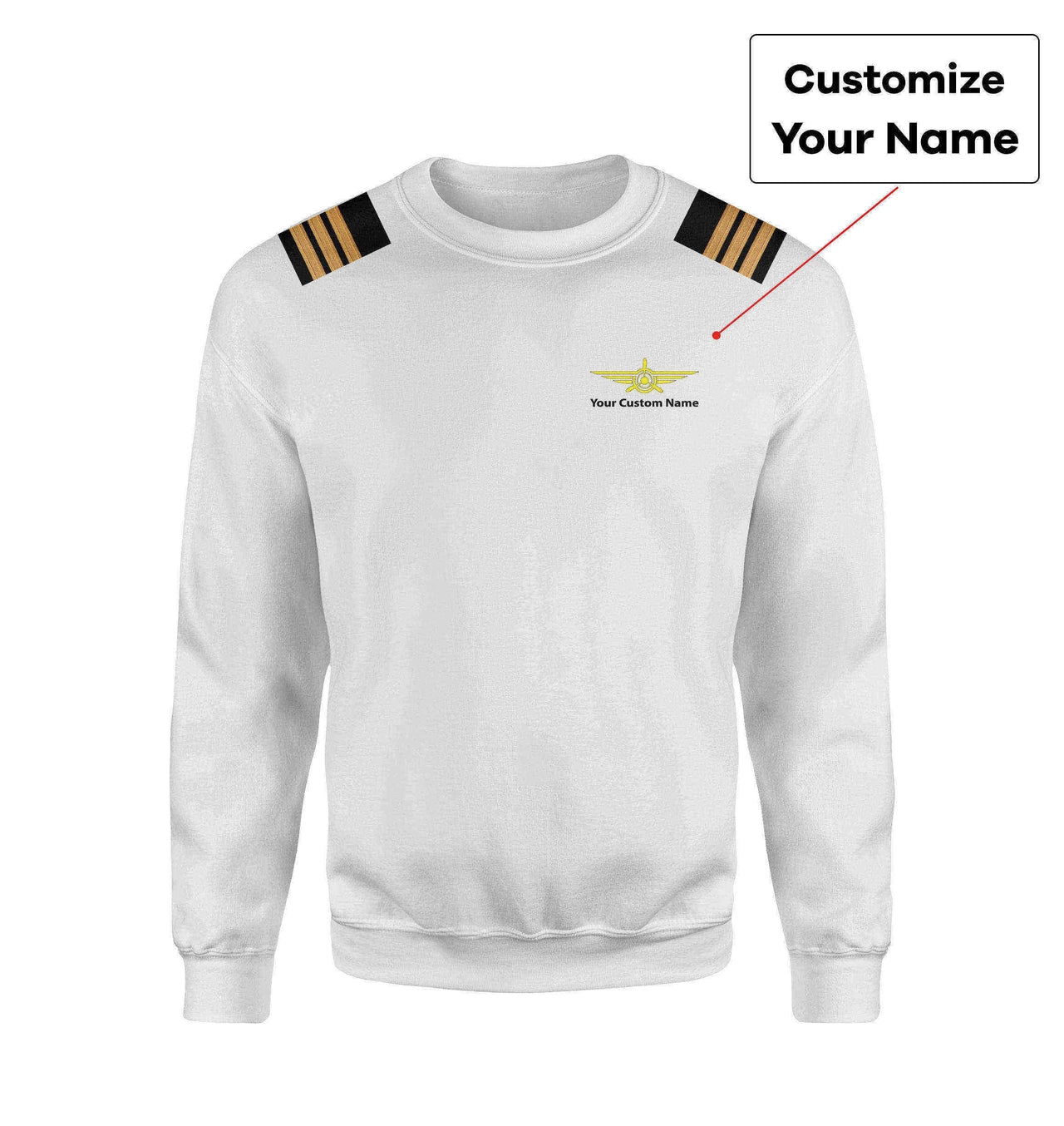 Custom & Name with EPAULETTES (Badge 3) Designed 3D Sweatshirts