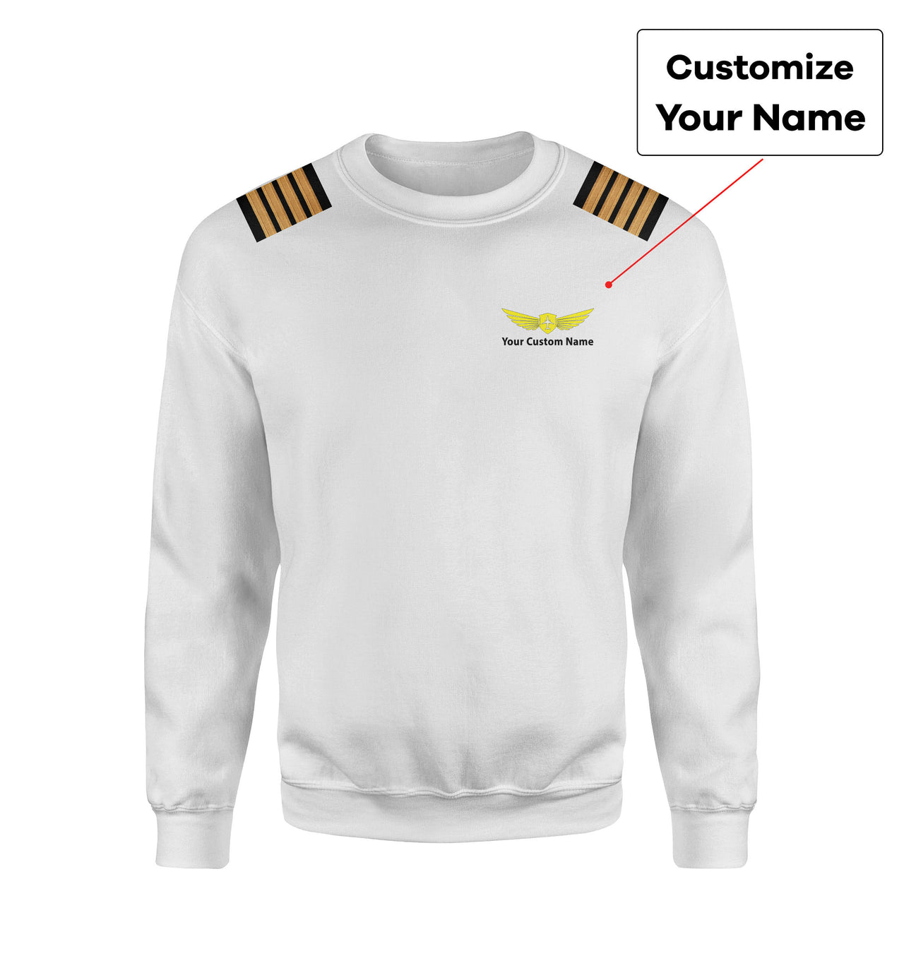Custom & Name with EPAULETTES (Badge 2) Designed 3D Sweatshirts