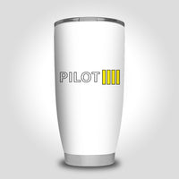 Thumbnail for Pilot & Stripes (4 Lines) Designed Tumbler Travel Mugs