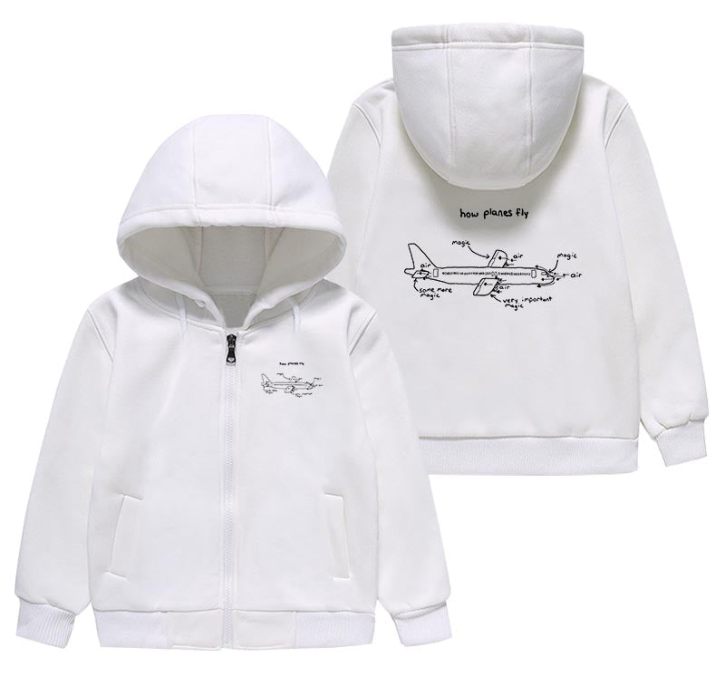 How Planes Fly Designed "CHILDREN" Zipped Hoodies