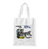 Thumbnail for Airbus A380 & GP7000 Engine Designed Tote Bags