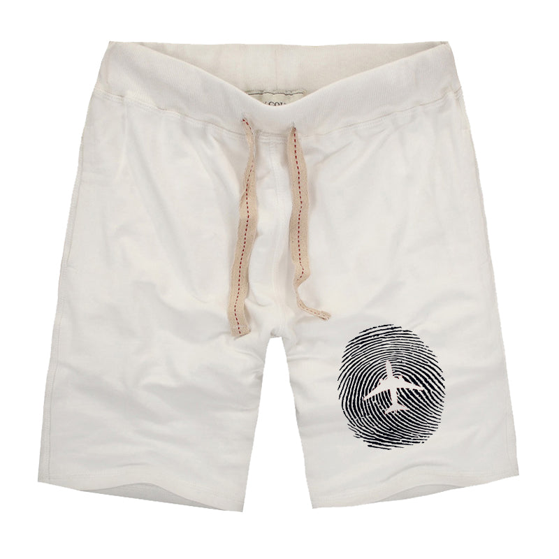 Aviation Finger Print Designed Cotton Shorts