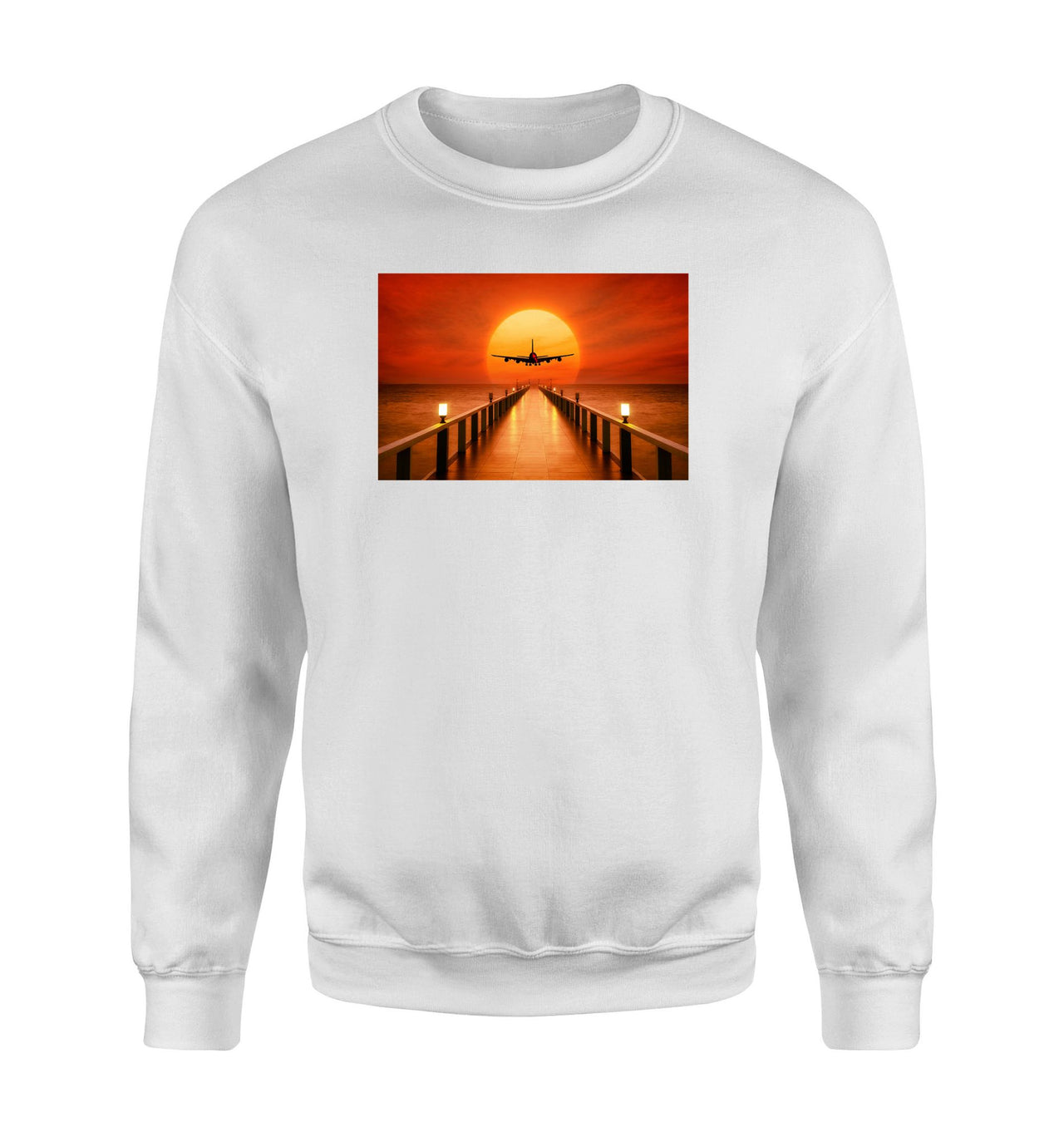 Airbus A380 Towards Sunset Designed Sweatshirts