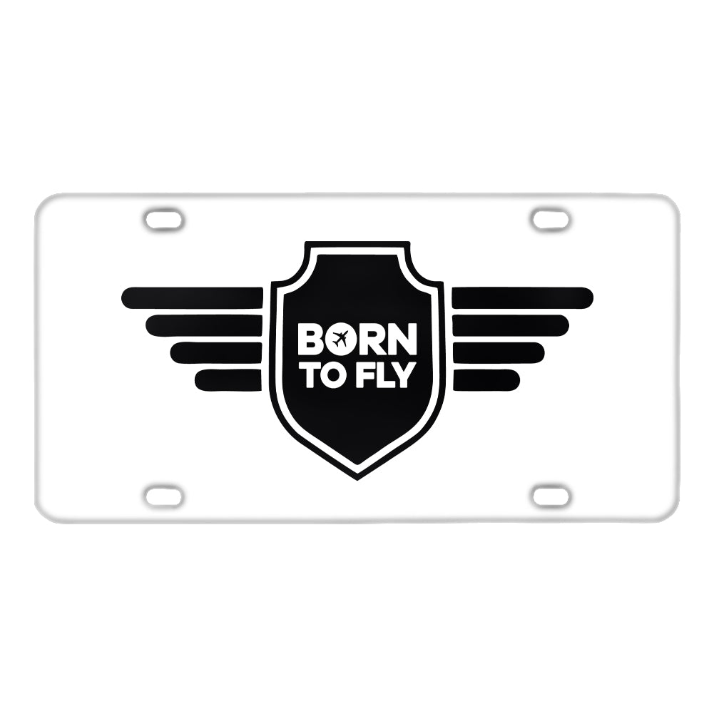 Born To Fly & Badge Designed Metal (License) Plates