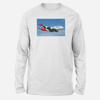 Thumbnail for Landing Qantas A380 Designed Long-Sleeve T-Shirts