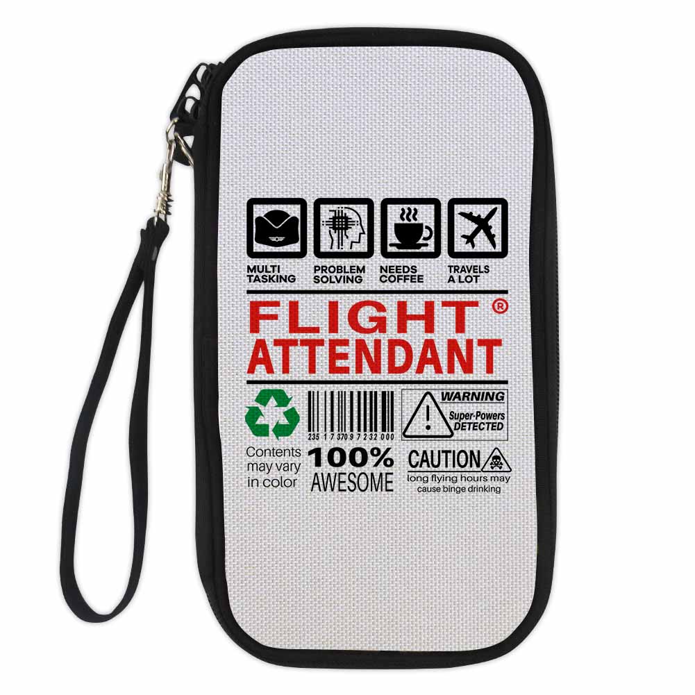Flight Attendant Label Designed Travel Cases & Wallets