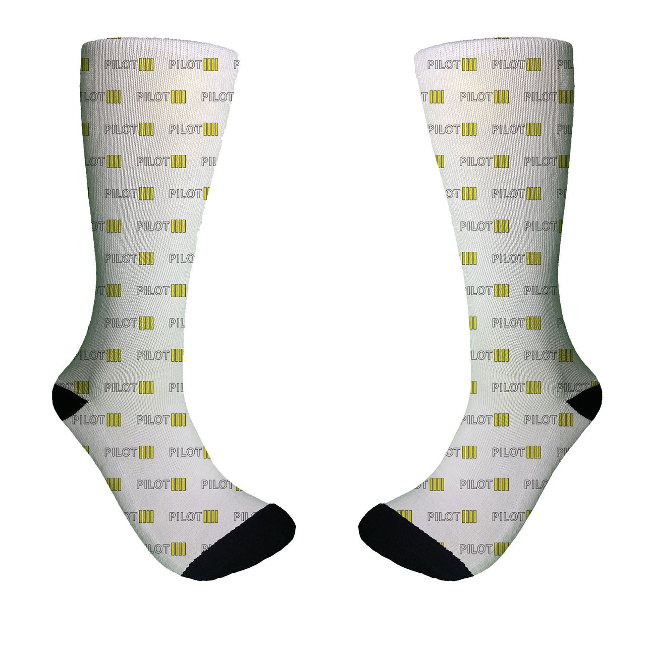 Pilot & Stripes (4 Lines) Designed Socks