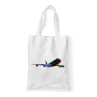 Thumbnail for Multicolor Airplane Designed Tote Bags