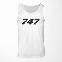 Thumbnail for 747 Flat Text Designed Tank Tops