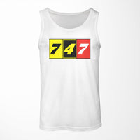Thumbnail for Flat Colourful 747 Designed Tank Tops