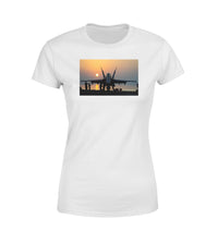 Thumbnail for Military Jet During Sunset Designed Women T-Shirts