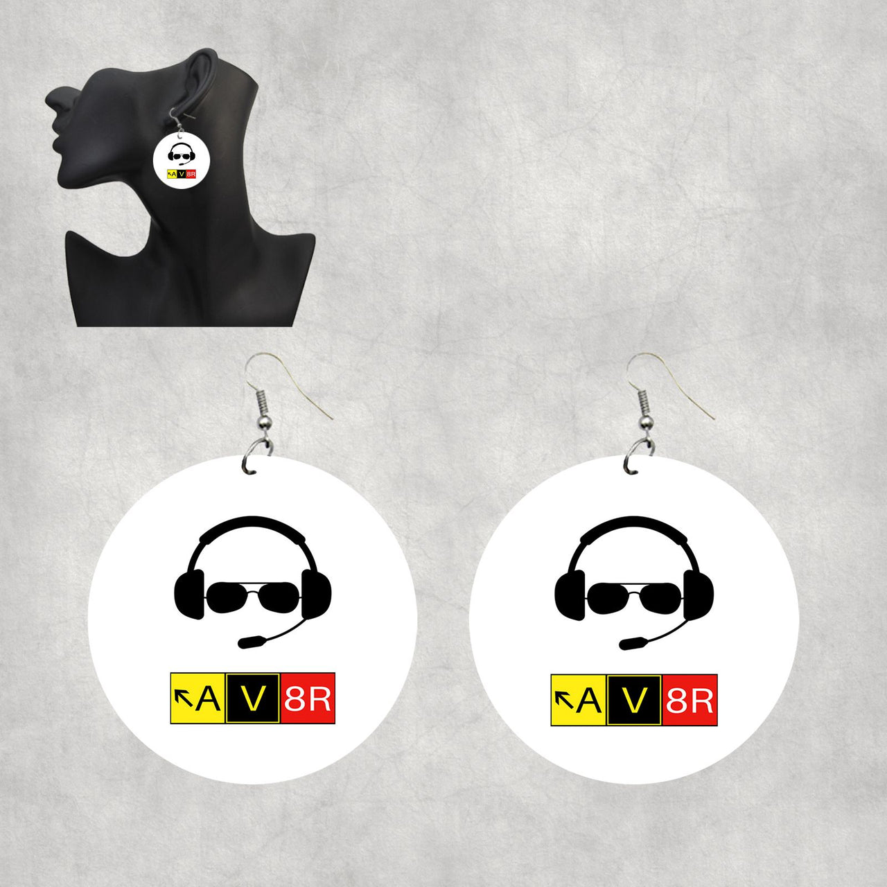 AV8R 2 Designed Wooden Drop Earrings