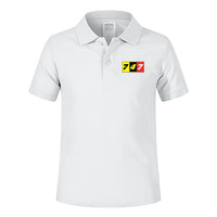 Thumbnail for Flat Colourful 747 Designed Children Polo T-Shirts