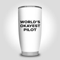 Thumbnail for World's Okayest Pilot Designed Tumbler Travel Mugs