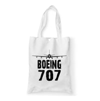 Thumbnail for Boeing 707 & Plane Designed Tote Bags