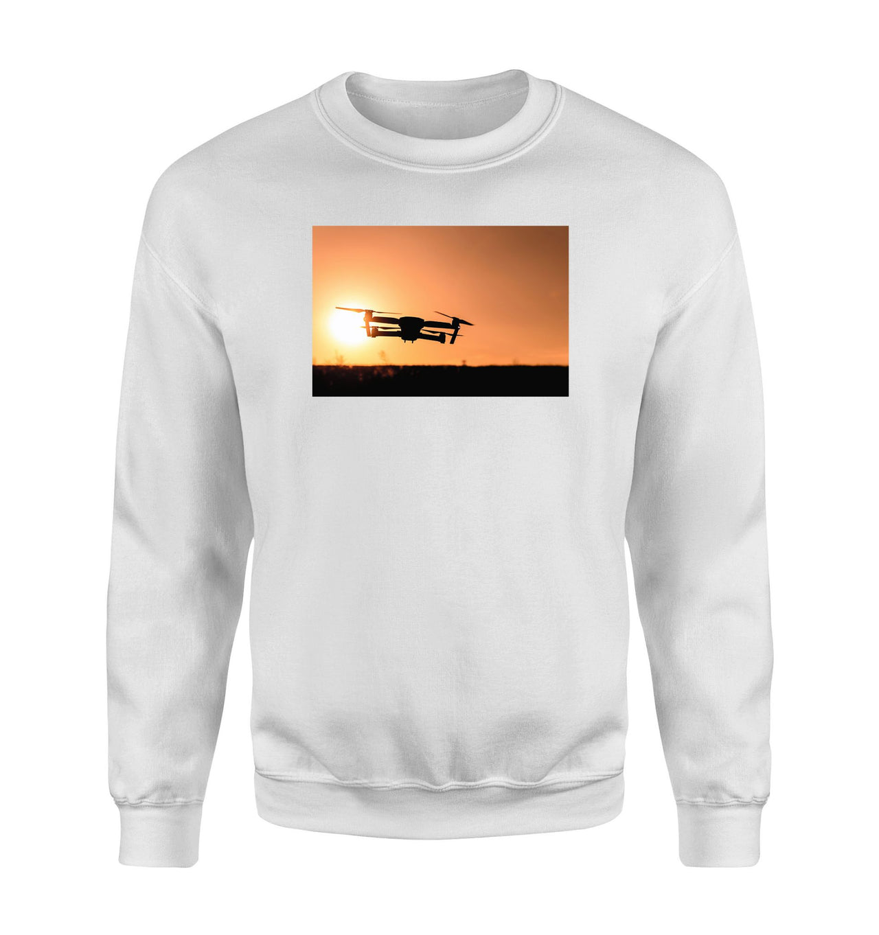 Amazing Drone in Sunset Designed Sweatshirts