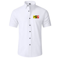 Thumbnail for Flat Colourful 747 Designed Short Sleeve Shirts