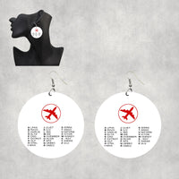 Thumbnail for Aviation Alphabet 2 Designed Wooden Drop Earrings