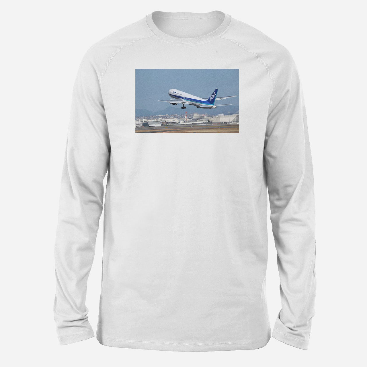 Departing ANA's Boeing 767 Designed Long-Sleeve T-Shirts