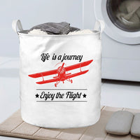 Thumbnail for Life is a journey Enjoy the Flight Designed Laundry Baskets