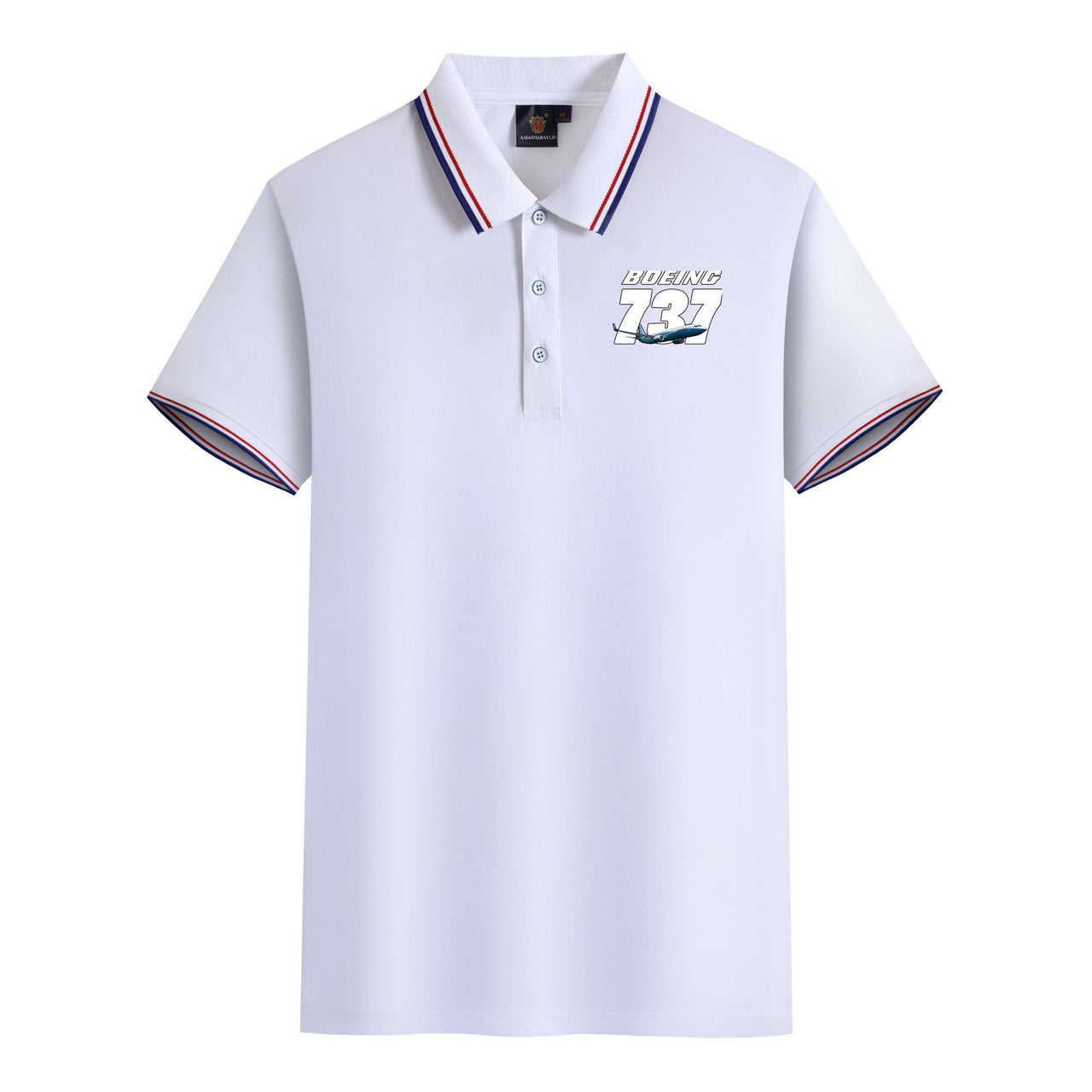 Super Boeing 737+Text Designed Stylish Polo T-Shirts