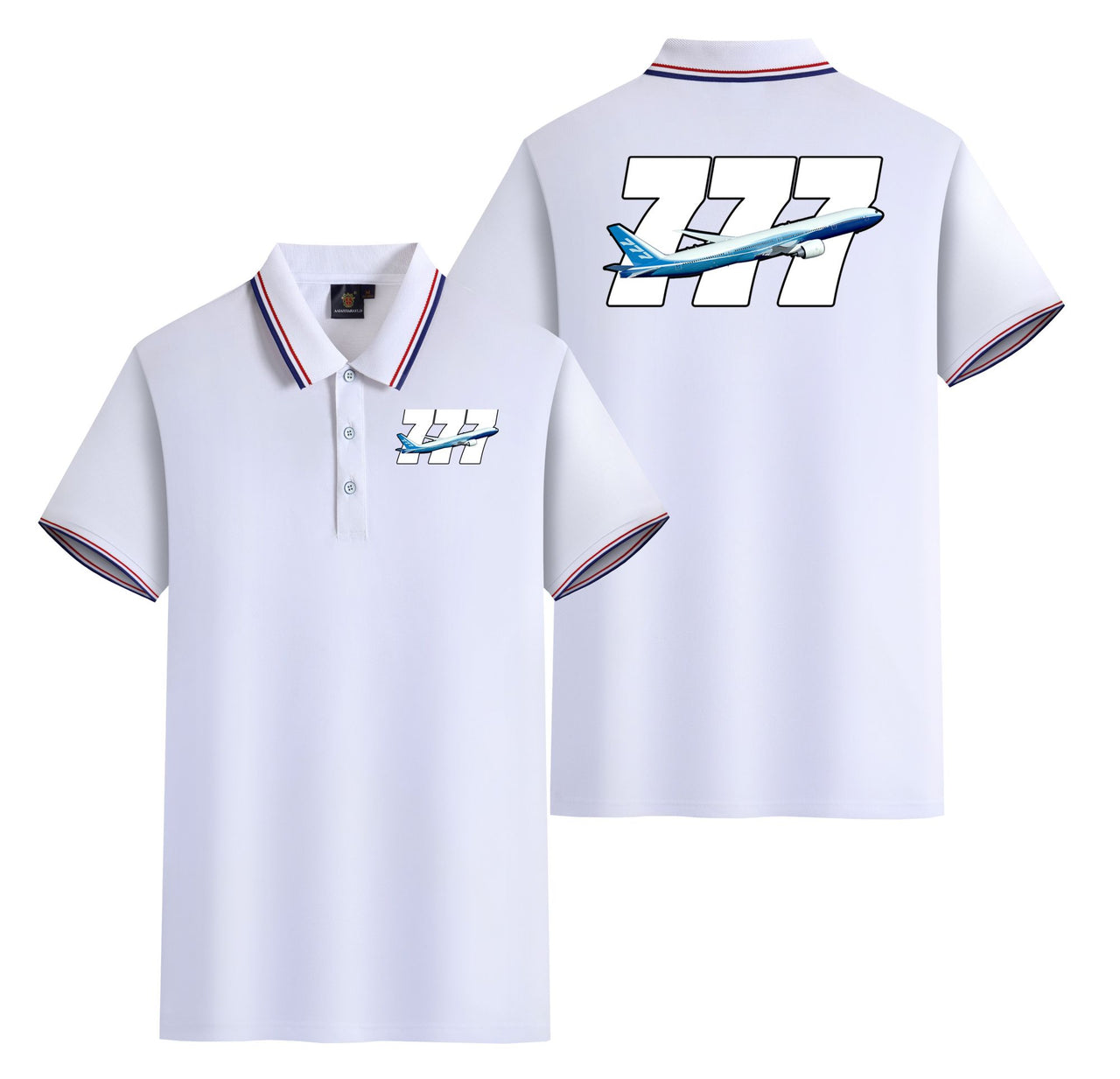 Super Boeing 777 Designed Stylish Polo T-Shirts (Double-Side)