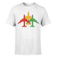 Thumbnail for Colourful 3 Airplanes Designed T-Shirts