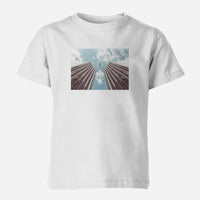 Thumbnail for Airplane Flying over Big Buildings Designed Children T-Shirts