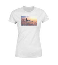 Thumbnail for Super Cruising Airbus A380 over Clouds Designed Women T-Shirts