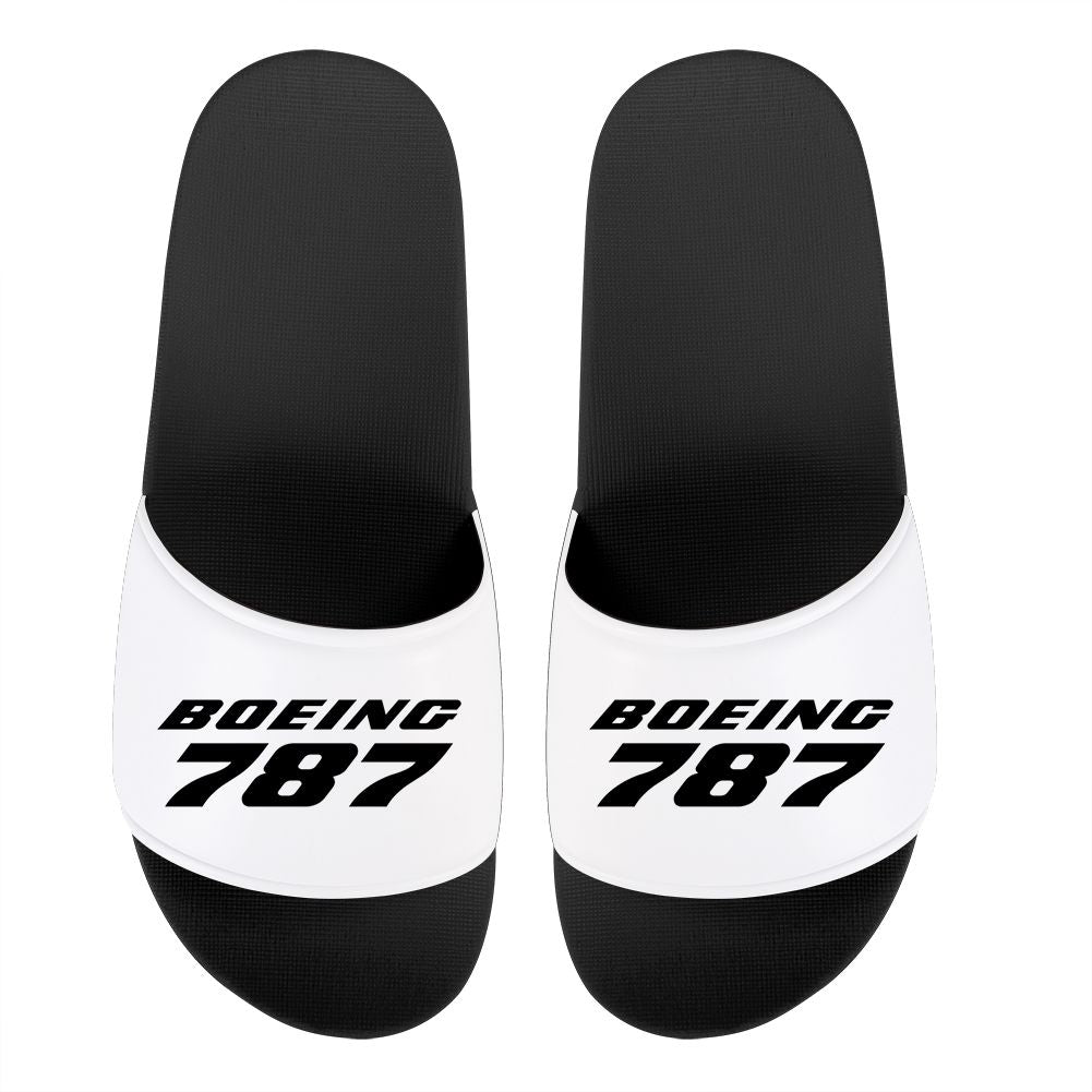Boeing 787 & Text Designed Sport Slippers
