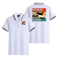 Thumbnail for Husband & Dad & Pilot & Legend Designed Stylish Polo T-Shirts (Double-Side)