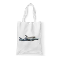 Thumbnail for Space shuttle on 747 Designed Tote Bags