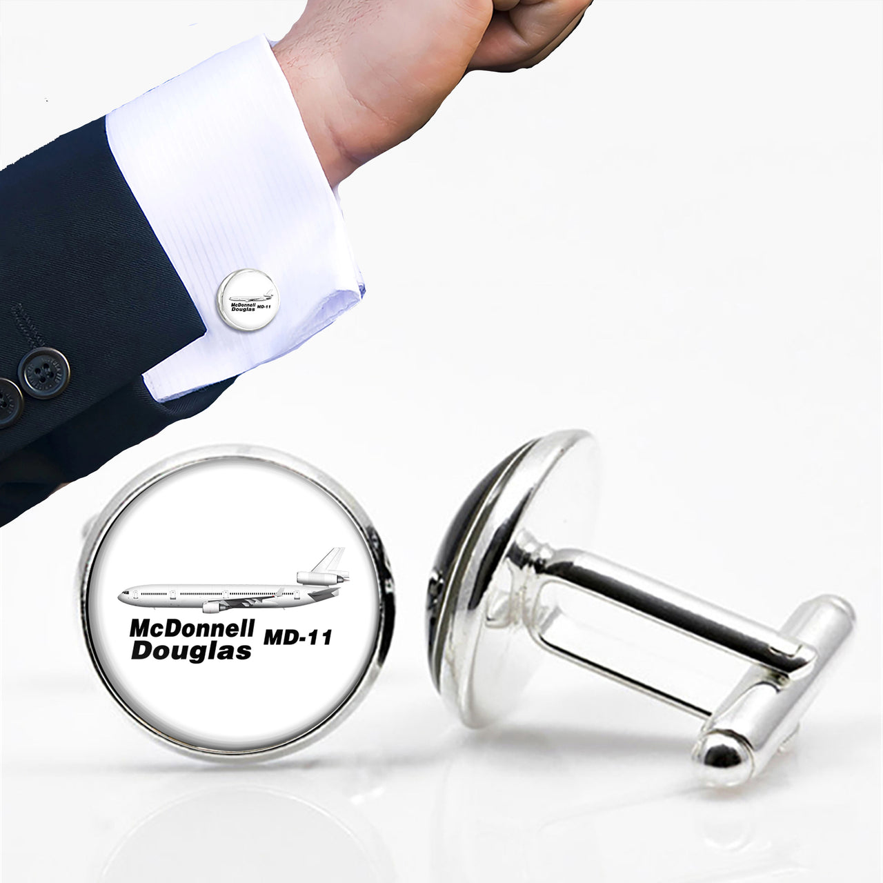 The McDonnell Douglas MD-11 Designed Cuff Links