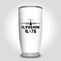 Thumbnail for ILyushin IL-76 & Plane Designed Tumbler Travel Mugs