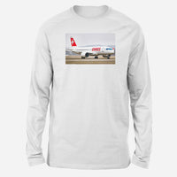 Thumbnail for Swiss Airlines Bombardier CS100 Designed Long-Sleeve T-Shirts