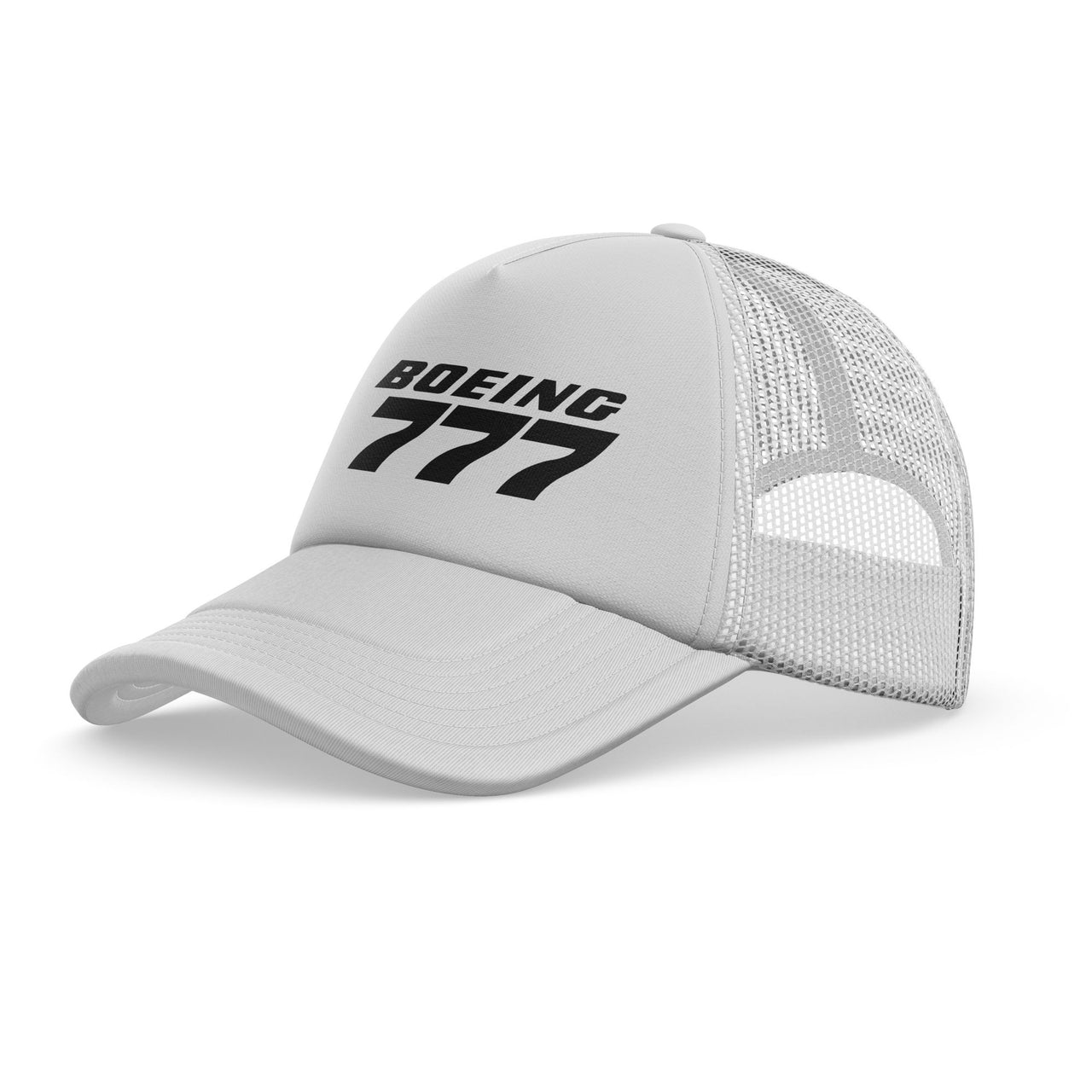 Boeing 777 & Text Designed Trucker Caps & Hats