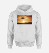Thumbnail for Two Aeroplanes During Sunset Designed Hoodies