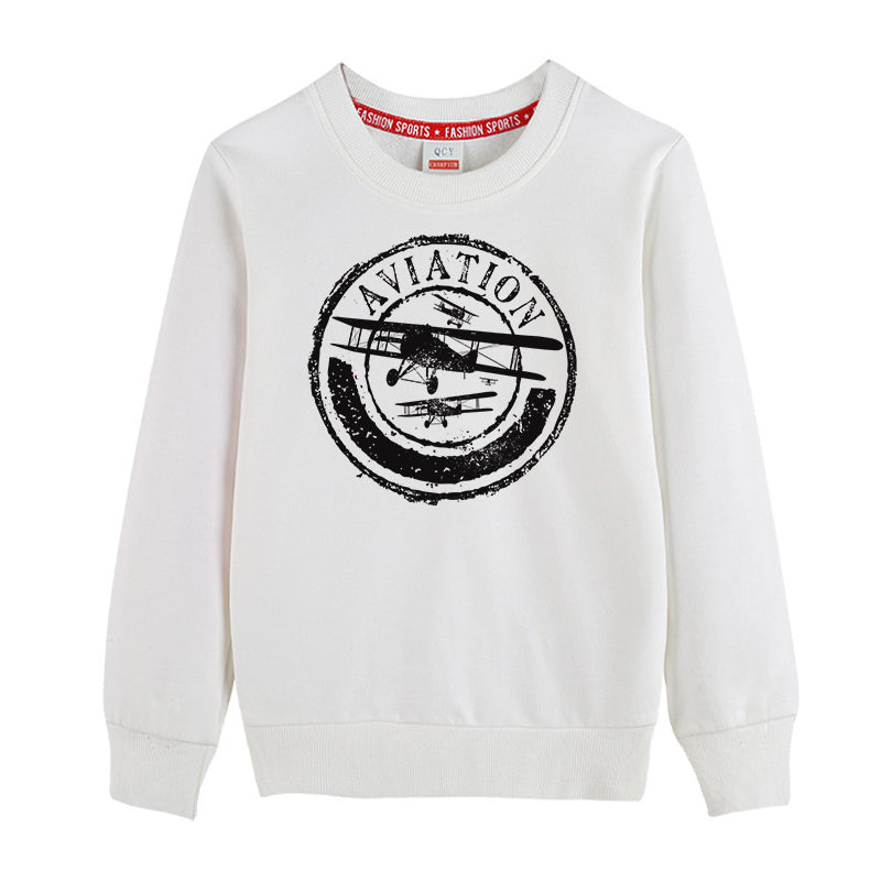 Aviation Lovers Designed "CHILDREN" Sweatshirts