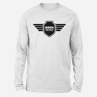 Thumbnail for Born To Fly & Badge Designed Long-Sleeve T-Shirts