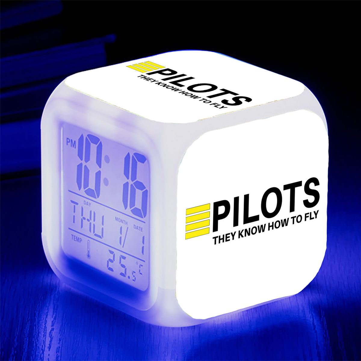 Pilots They Know How To Fly Designed "7 Colour" Digital Alarm Clock