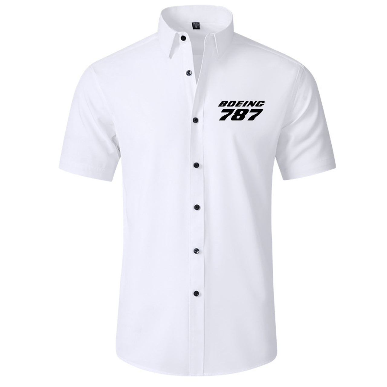 Boeing 787 & Text Designed Short Sleeve Shirts