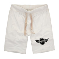 Thumbnail for Born To Fly & Badge Designed Cotton Shorts