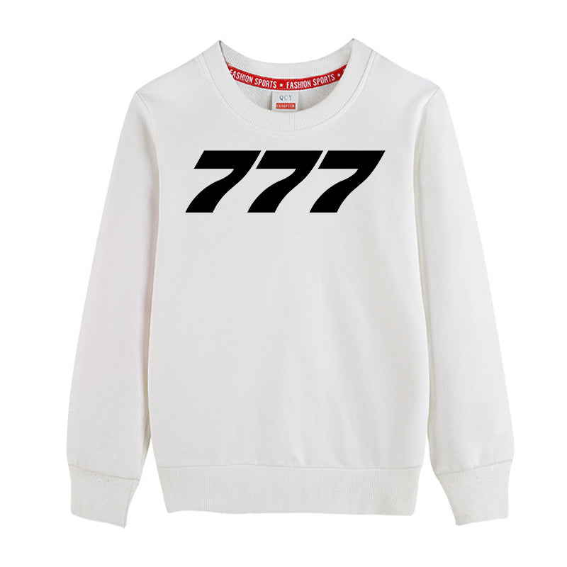777 Flat Text Designed "CHILDREN" Sweatshirts