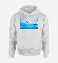 Thumbnail for Outstanding View Through Airplane Wing Designed Hoodies