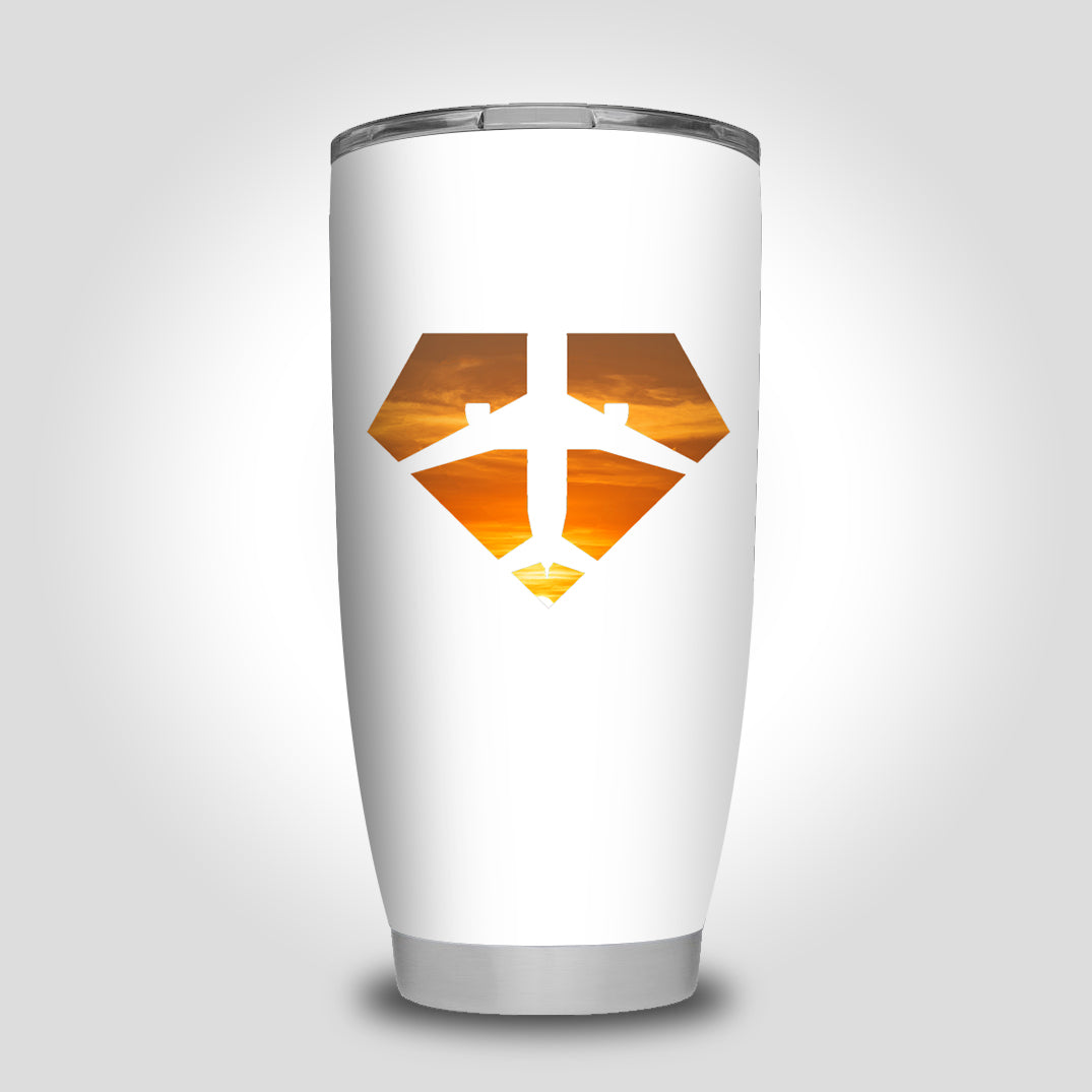 Supermen of The Skies (Sunset) Designed Tumbler Travel Mugs