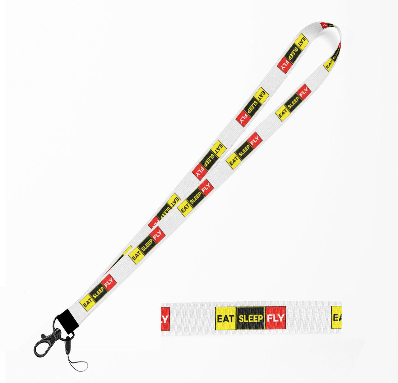Eat Sleep Fly (Colourful) Designed Lanyard & ID Holders