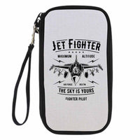 Thumbnail for Jet Fighter - The Sky is Yours Designed Travel Cases & Wallets