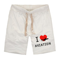 Thumbnail for I Love Aviation Designed Cotton Shorts