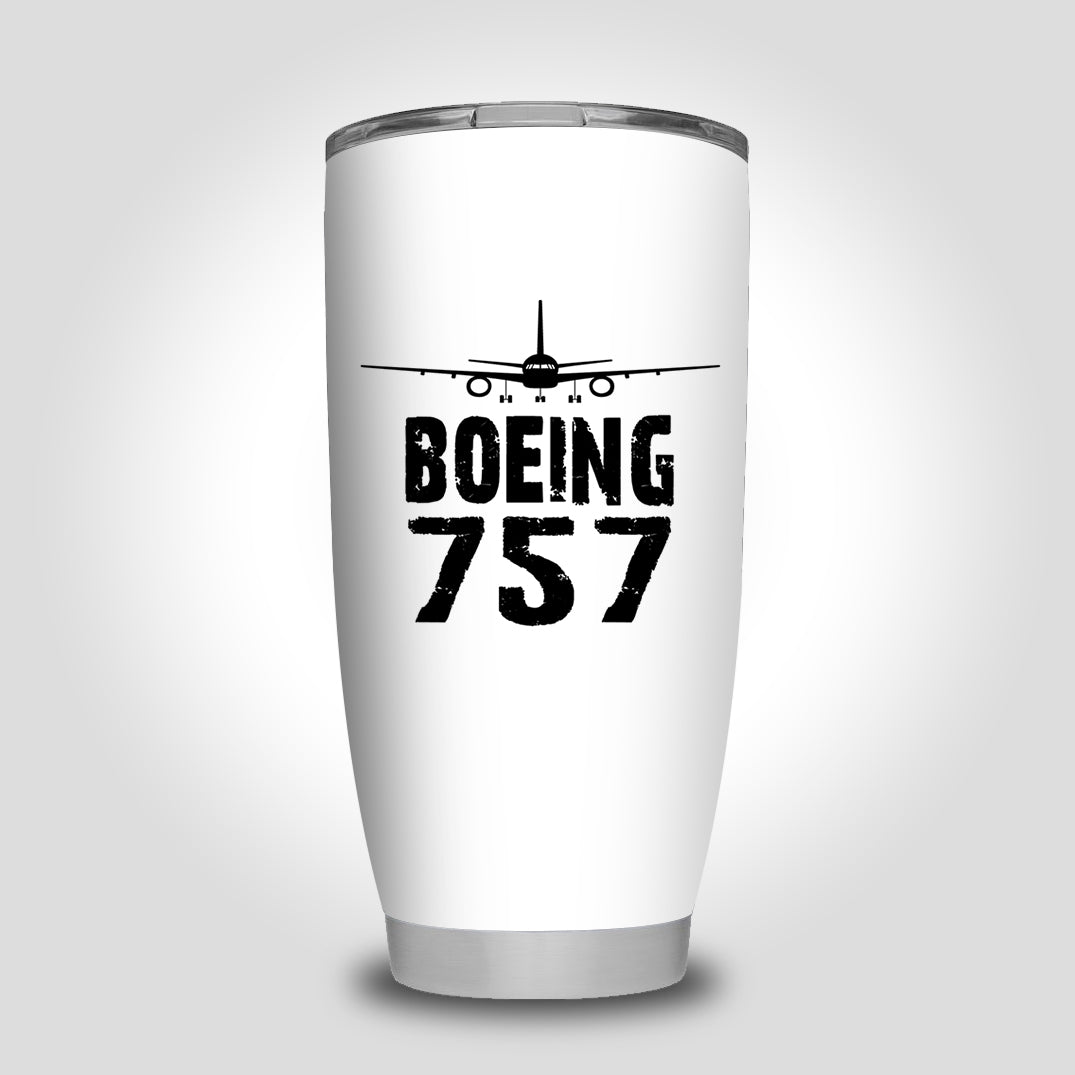 Boeing 757 & Plane Designed Tumbler Travel Mugs